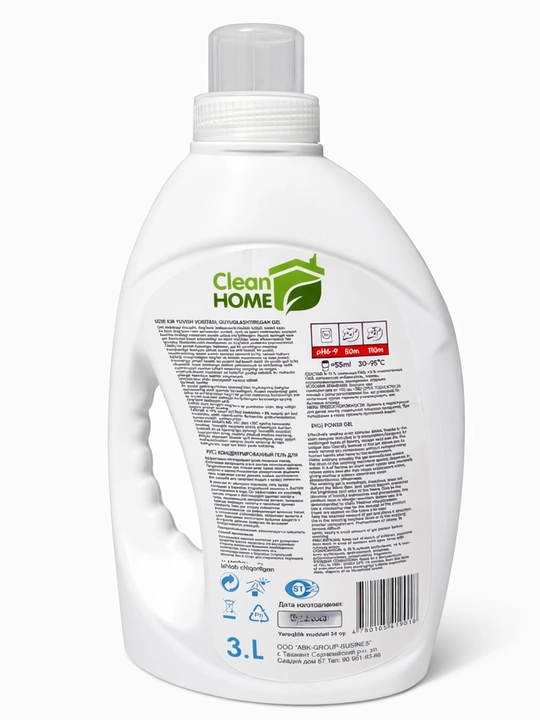 Clean Home Universal dengiz ifori hidli kir yuvish geli, 3 litr 60 yuvish
