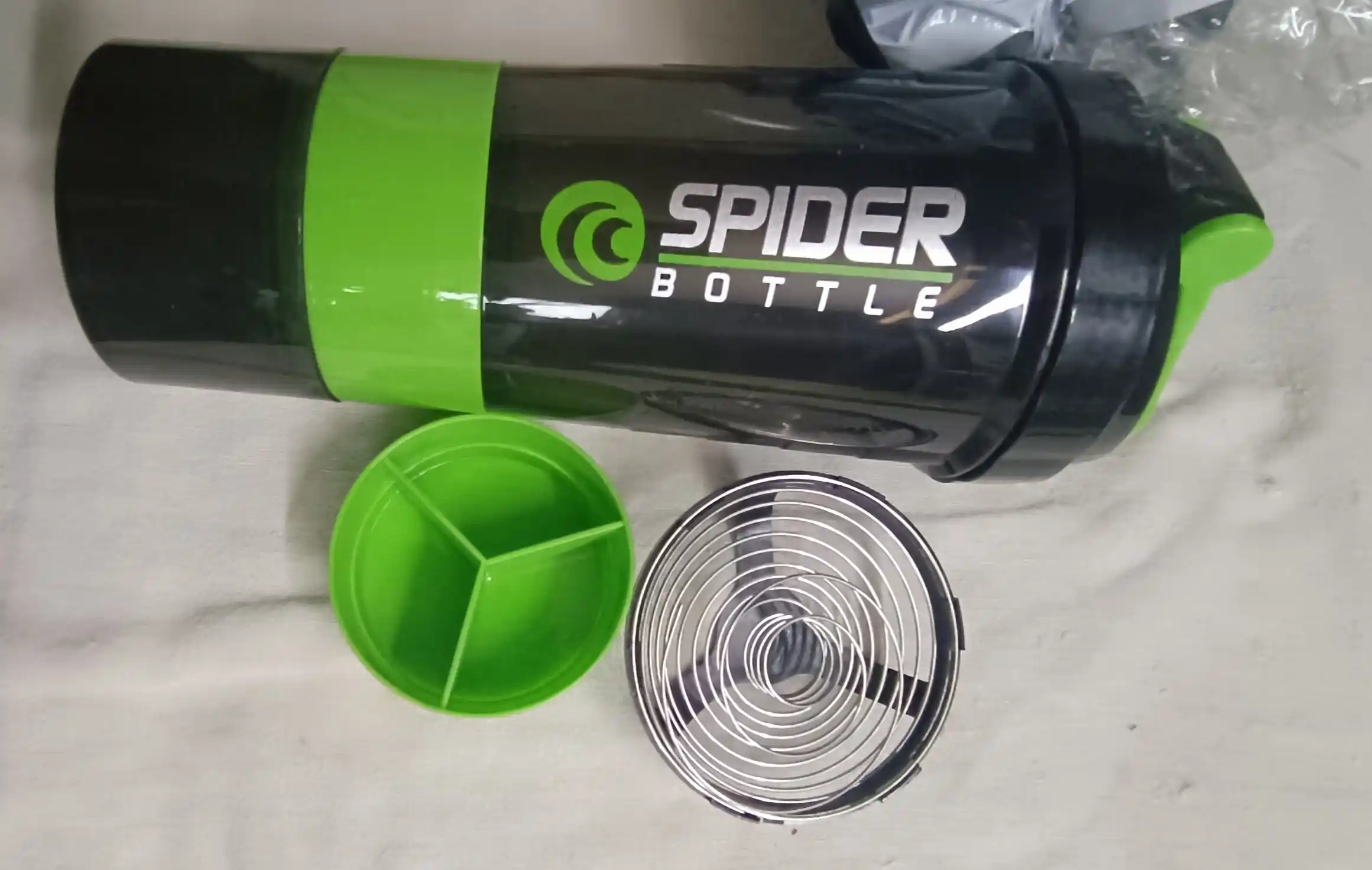 Sport shayker butilkasi, kukun saqlagichi bilan, 500 ml, qo'shimchalar uchun / Zi Store