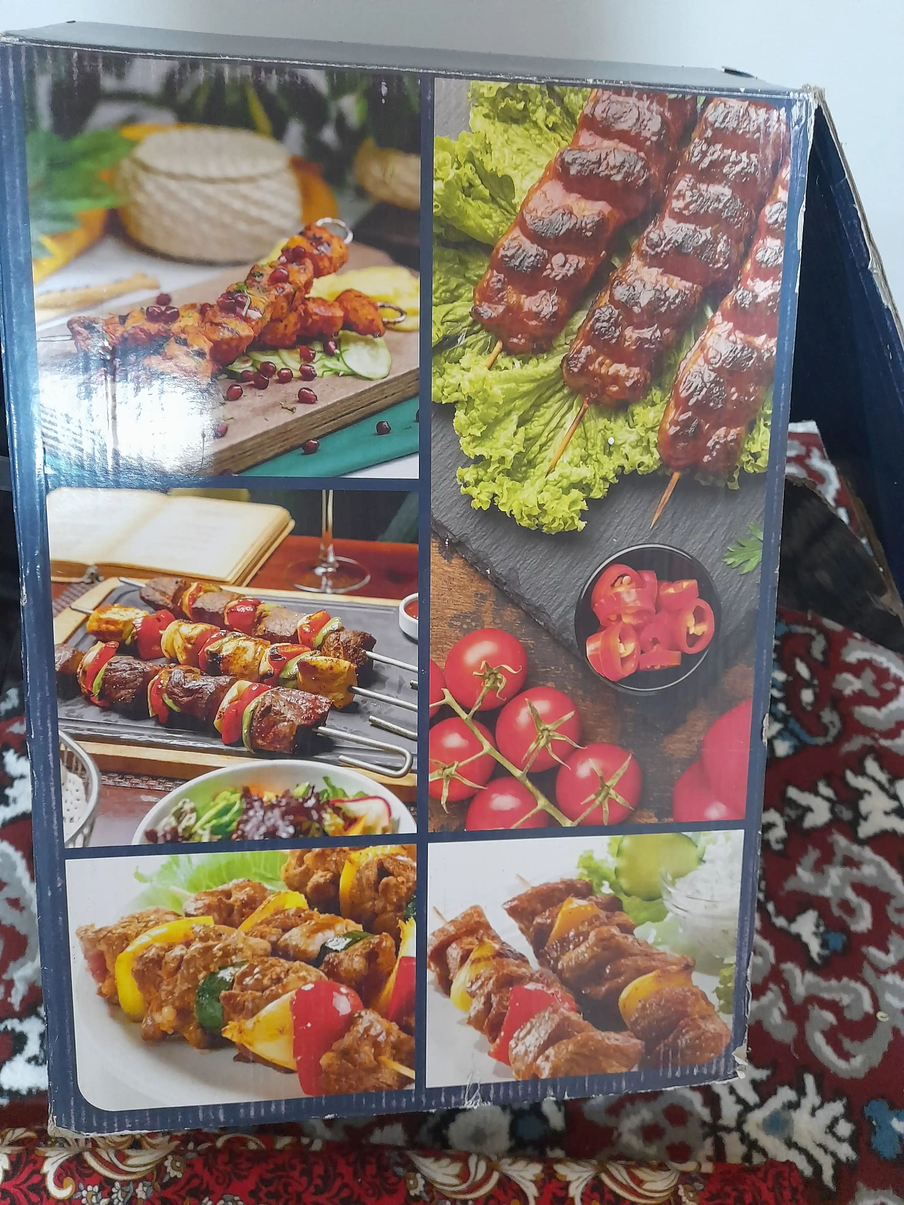 Elektr shashlik-barbekyu pishirgich 10 six-8  bilan, zanglamaydigan po‘lat korpus