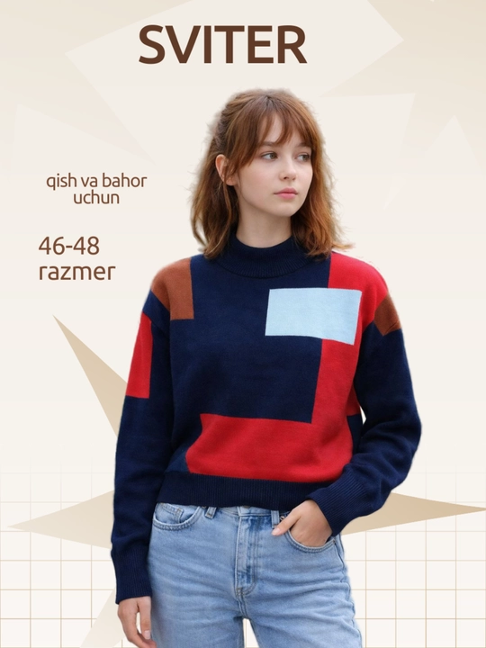 Qizlar va ayollar uchun angorka sviter. Qishki jemfer,qalin sviter - 