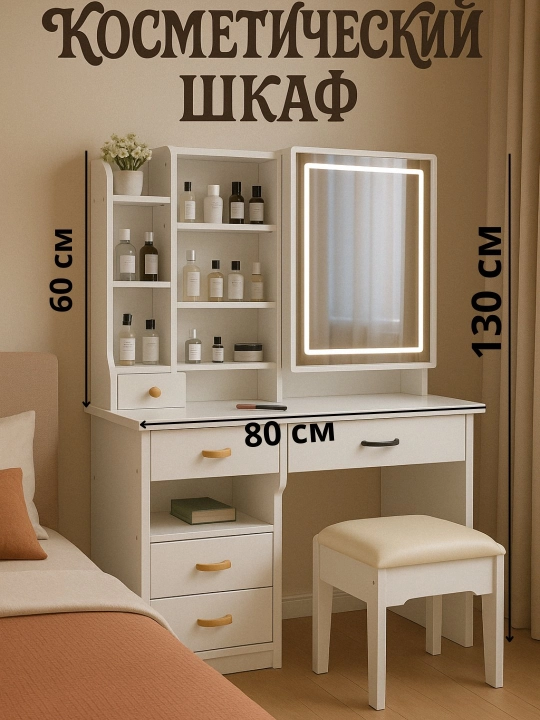 LED displeyli ko‘p funksiyali komod, zamonaviy dizayn, sig‘imli qutilar - 