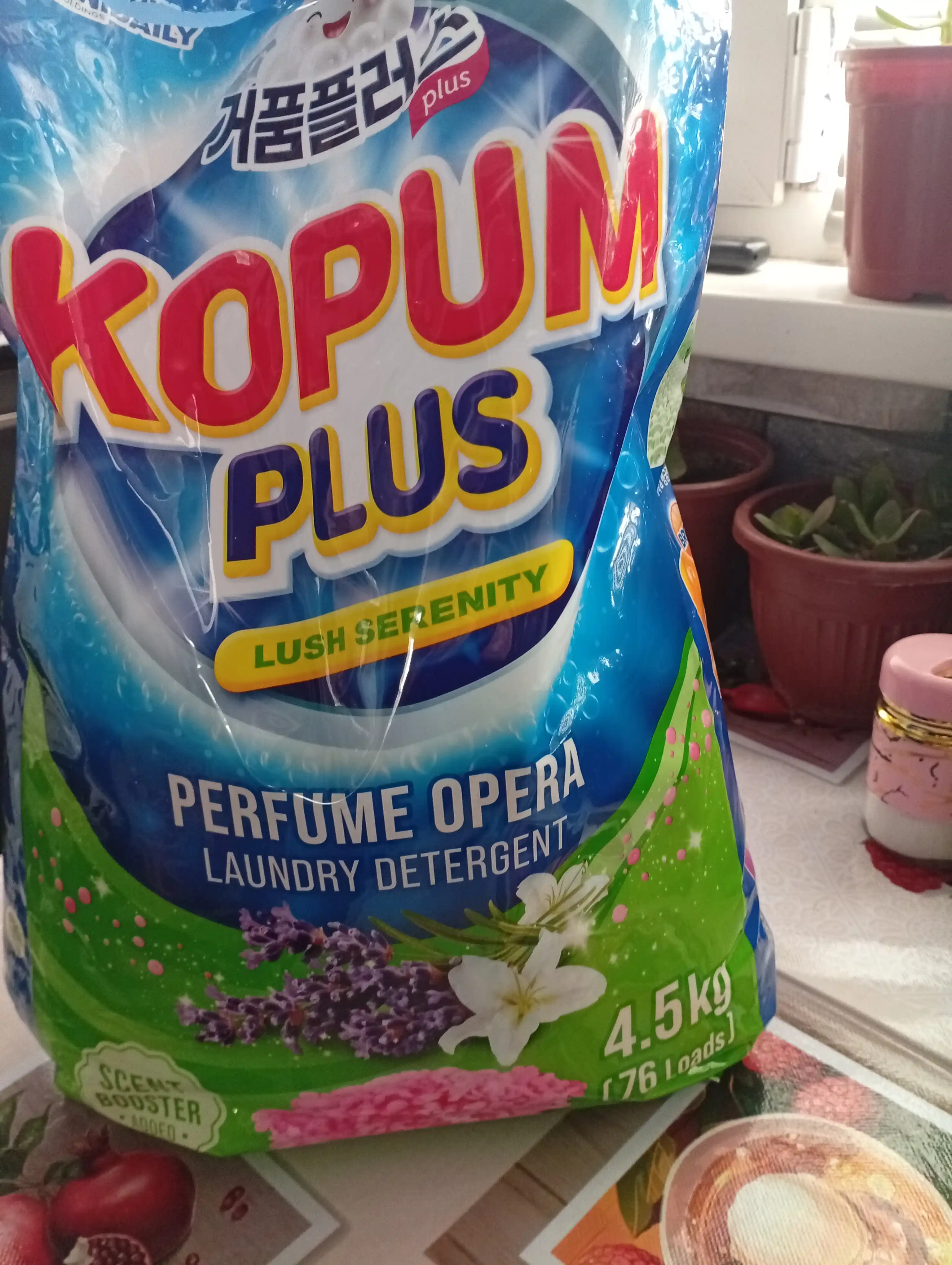 Kir yuvish kukuni, avtomat, xushbo'y iforli, Kopum plus - Koreya
