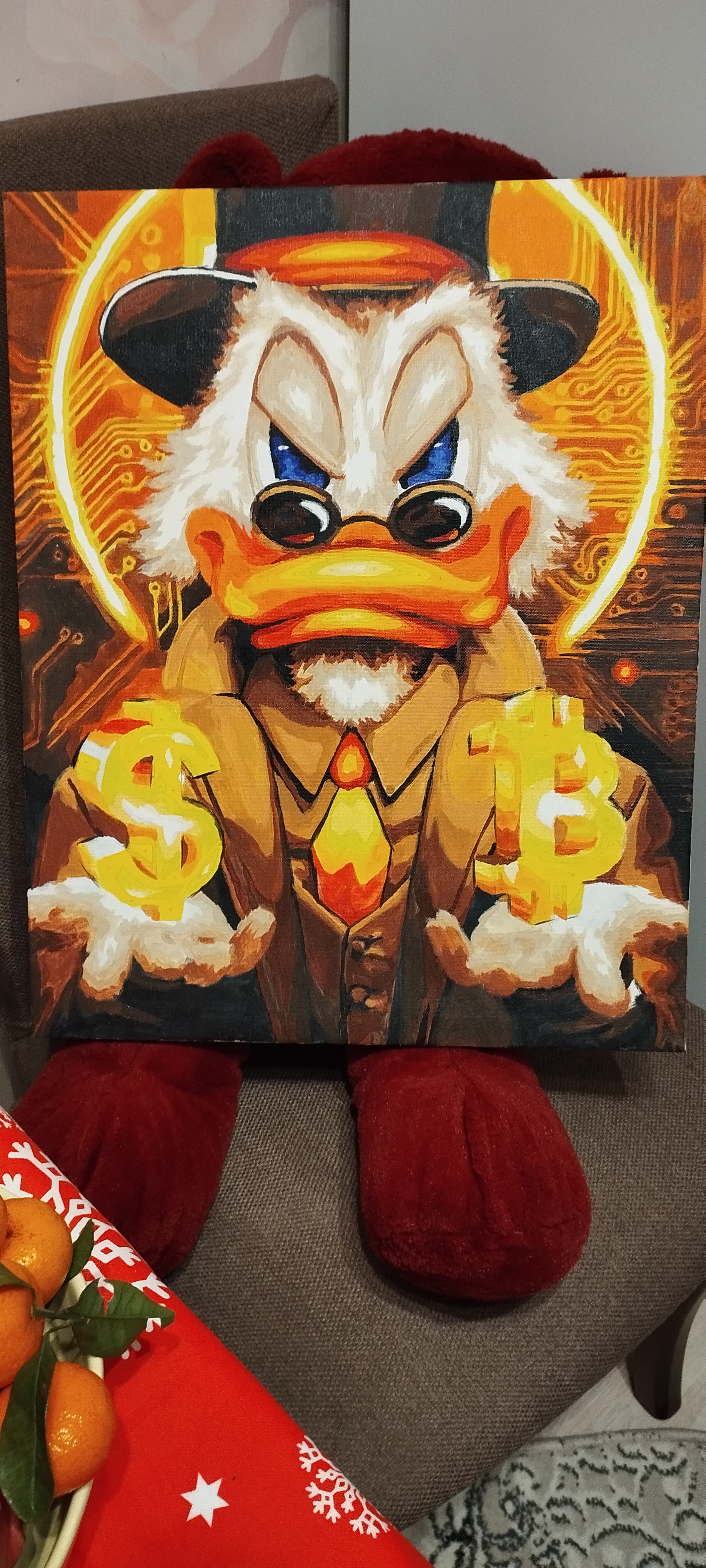 Raqamlar bo'yicha rasm "Kino va multfilmlar", asosli ramkaga tortilgan, 40 x 50 sm