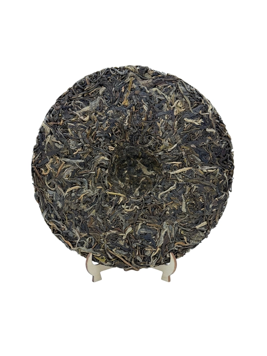 Ko'k choy Bingdao Shan, Sheng Pu-er 2015-yilgi, 357 g