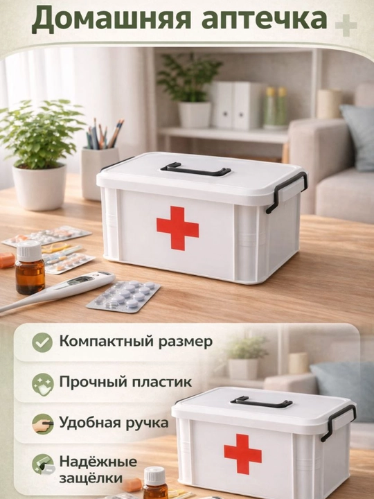 Аптечка — компактный контейнер, для лекарств и первой помощи