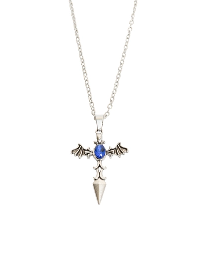 Ожерелье в виде креста в современном стиле — JEWEL16-JEWEL152-СИНИЙ