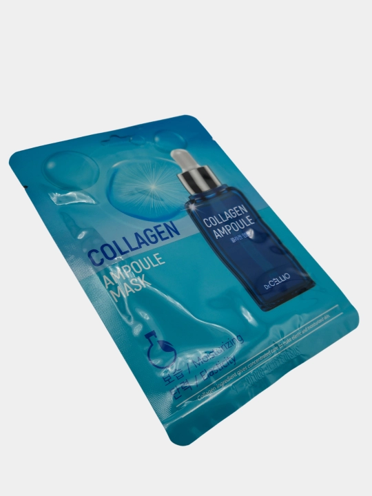 Dr.CELLIO Korea - yuz uchun matoli niqob, niqob, kollagen, namlovchi, 25 ml