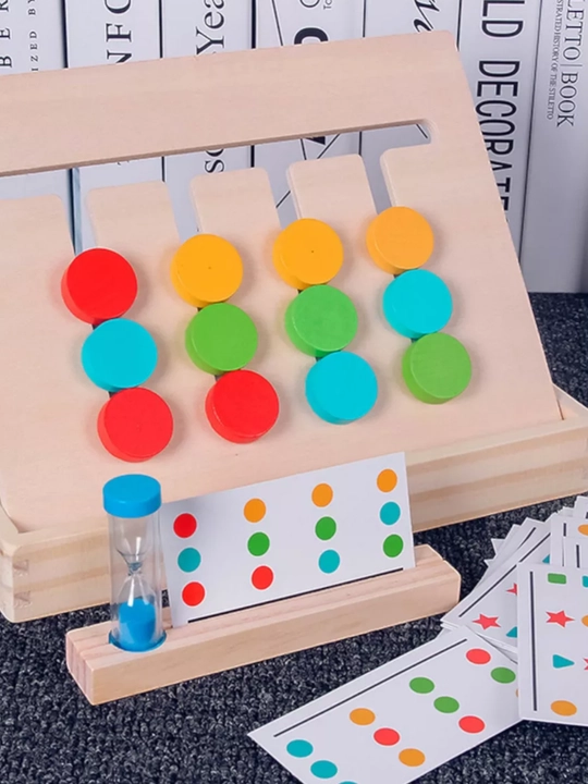 Монтессори настольная Развивающая деревянная игра для детей с сортировкой цветов и форм