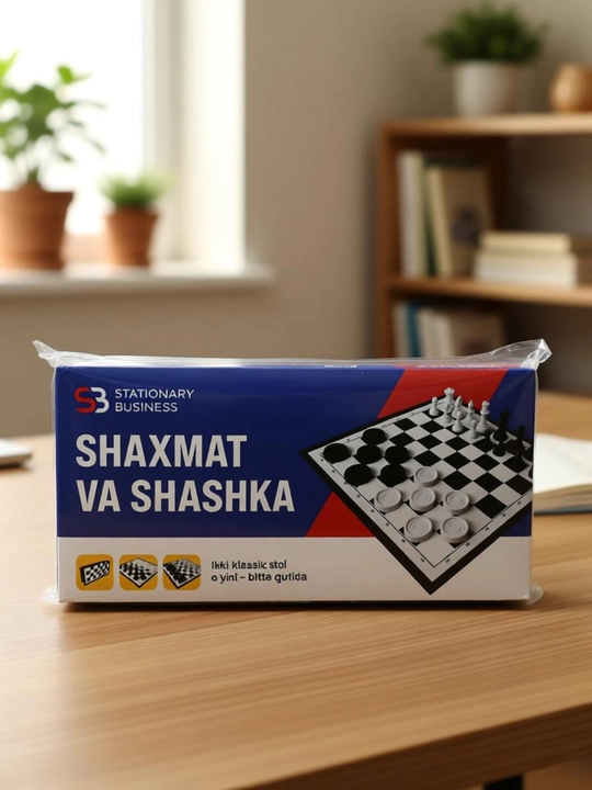 Комплект игр шахматы и шашки  25 * 25 см