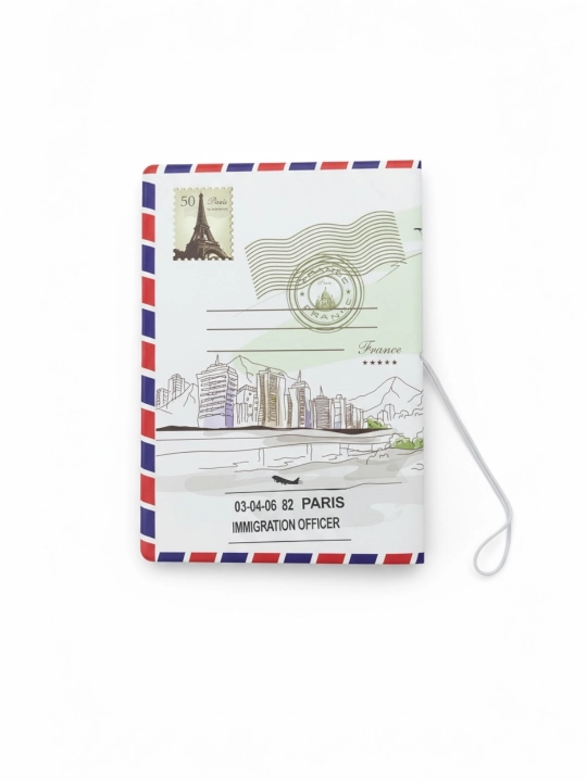 Xalqaro passport g'ilogi, chexol 3D Effekti bilan, New-York, Parij  va London