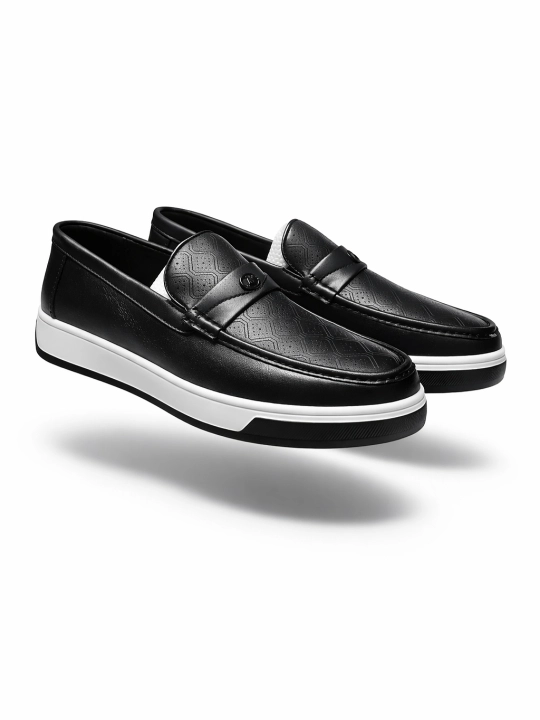 Erkaklar uchun, makasin (slip-on) — eko-koja, bahor–kuz, sirpanmas, rezina, 38–43