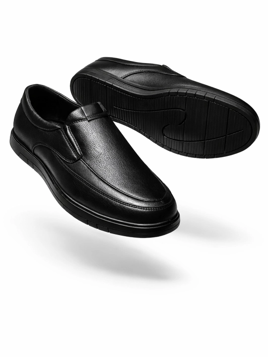 Erkaklar makasini (slip-on) — eko-koja, bahor–kuz, sirpanmas rezina, 38–43