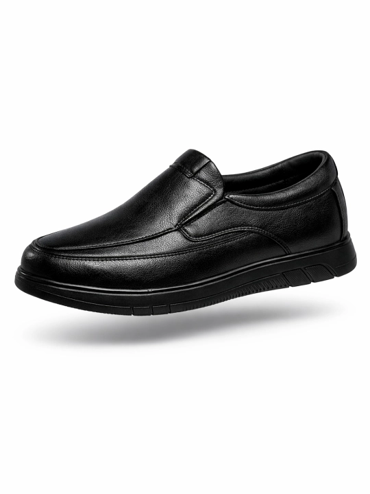 Erkaklar makasini (slip-on) — eko-koja, bahor–kuz, sirpanmas rezina, 38–43