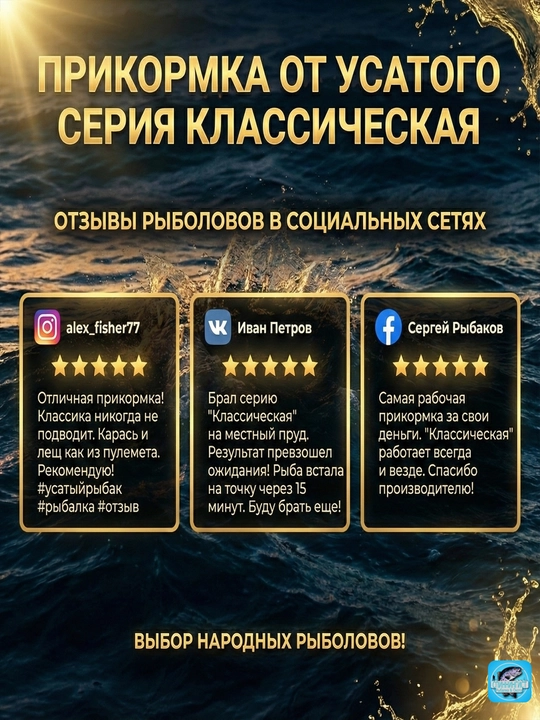 Прикормка «От Усатого» серия КЛАССИКА. Народный выбор №1