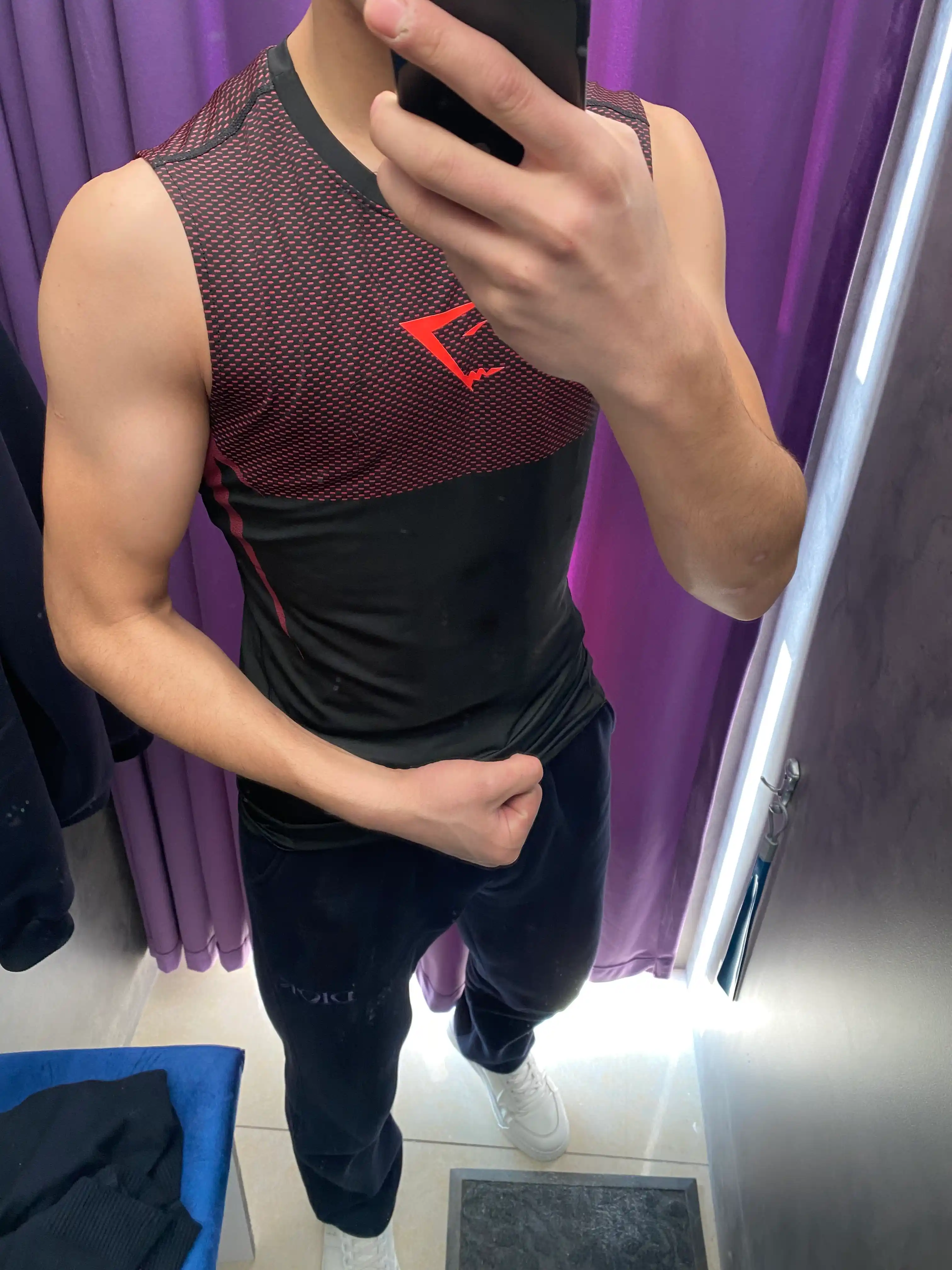 Erkaklar uchun mayka Gymshark, kompression, sport, elastik, tez quriydigan, fitnes uchun