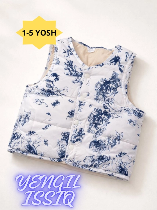 Nimcha qizlar va o‘g‘il bolalar uchun yengsiz, biroz issiq va qulay