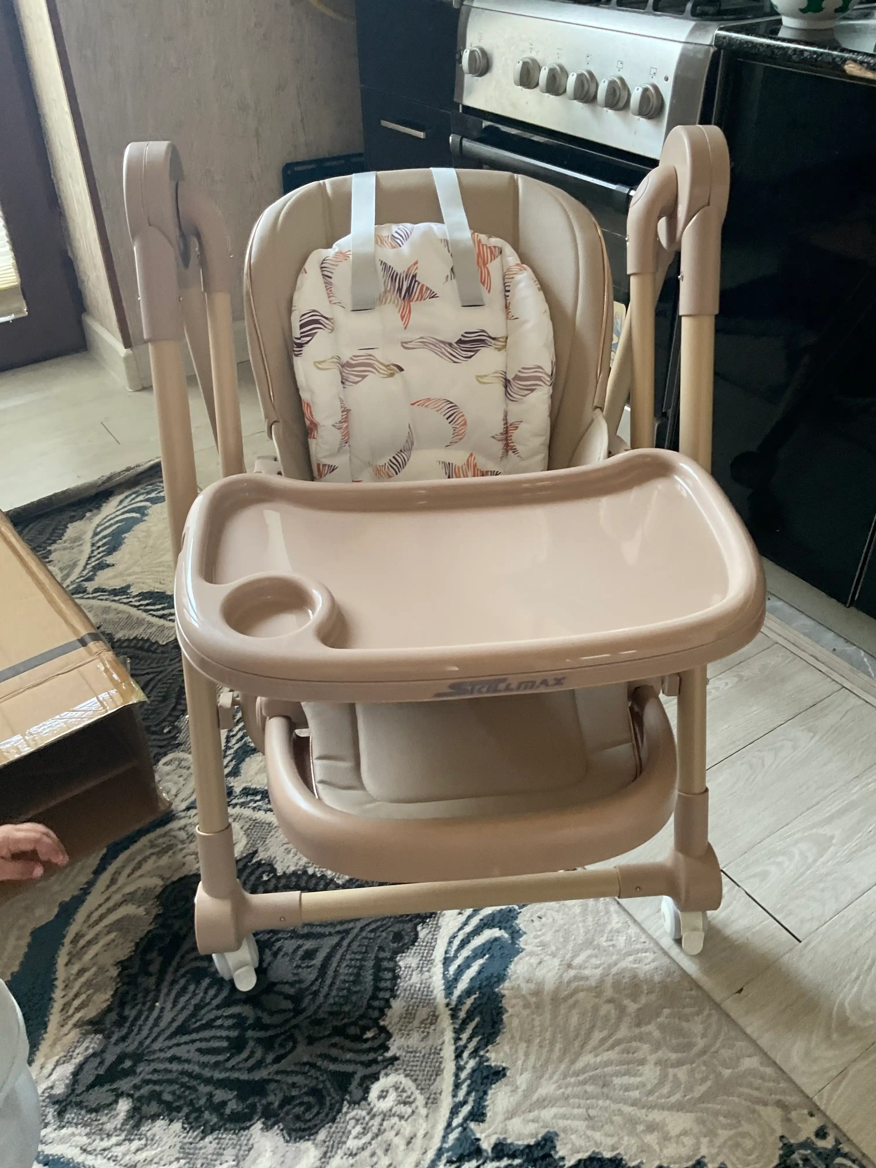 Детский стульчик для кормления + качели для детей Kidilo, 3 в 1, стульчик для детей