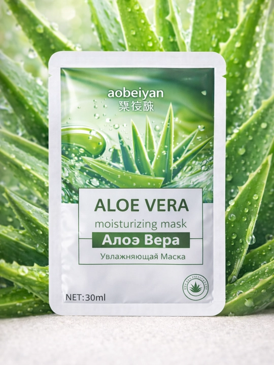 Маска для ухода за лицом Aloe Vera увлажняющий кожу, 30ml - 