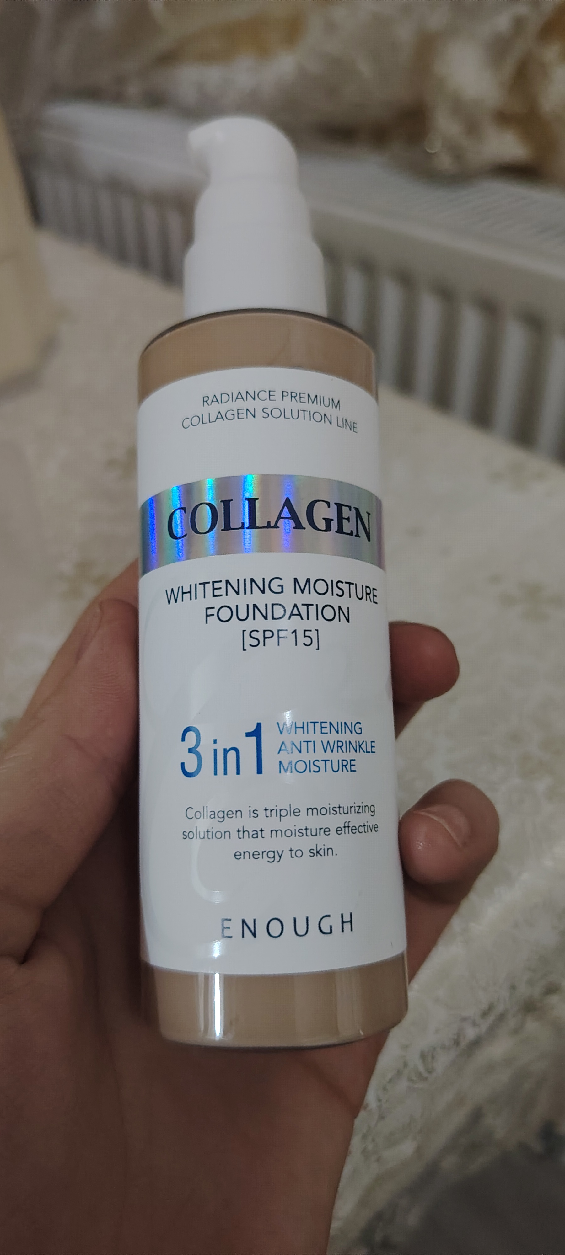 Корея, Тональный крем с коллагеном, осветляющий Enough Collagen Whitening Moisture Foundatio