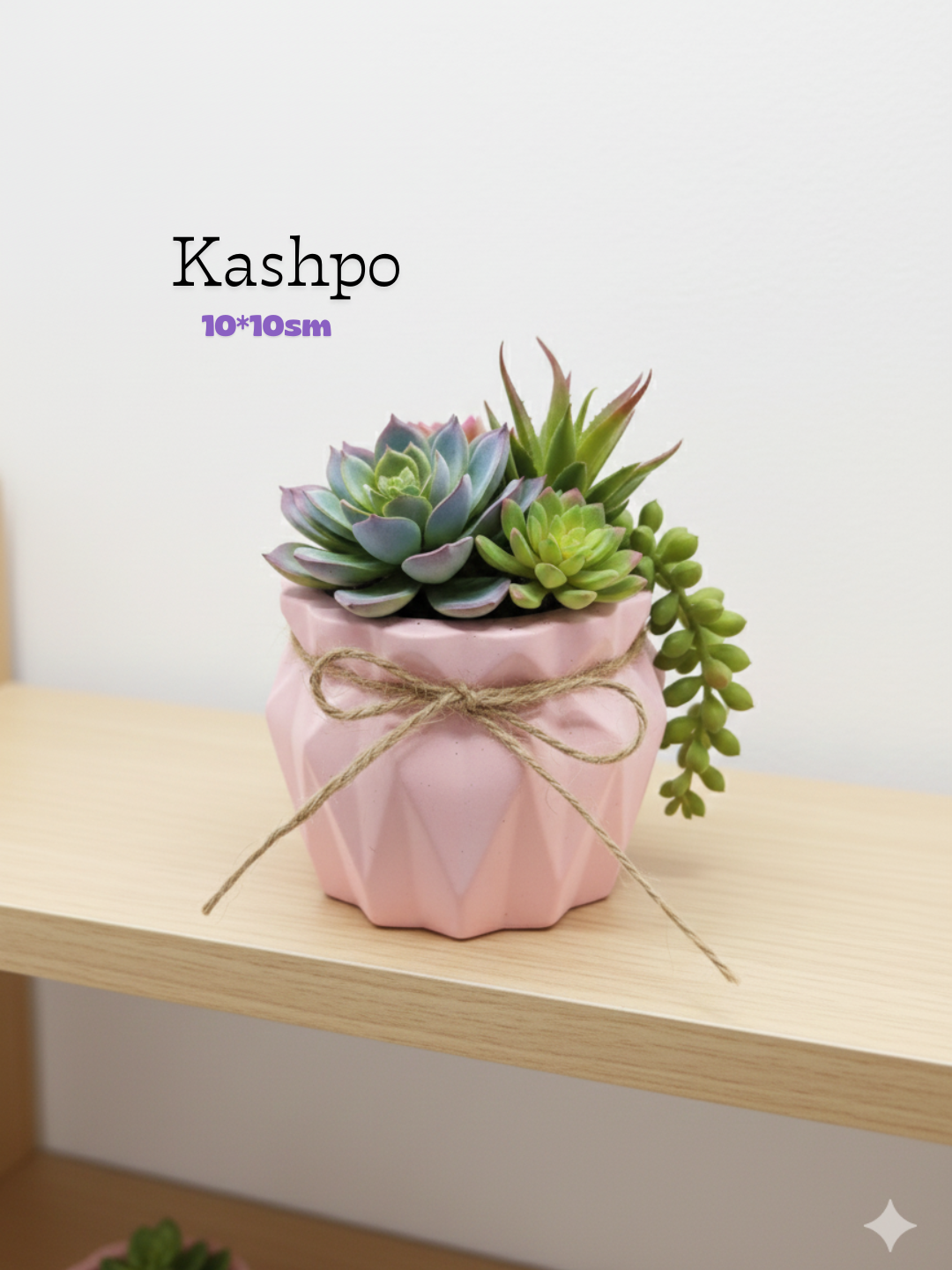 Gullar uchun kashpo, o‘lchamlari 10*10 sm