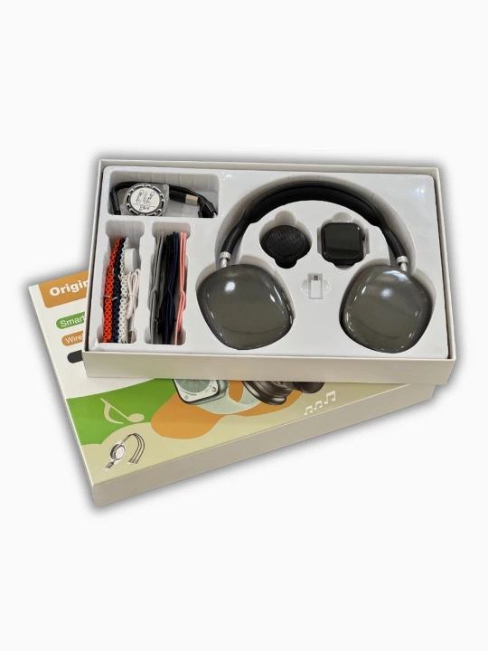 Smart soat D-P9 + simsiz quloqchinlar to‘plami 7 ta remeshok, wireless zaryadlovchi