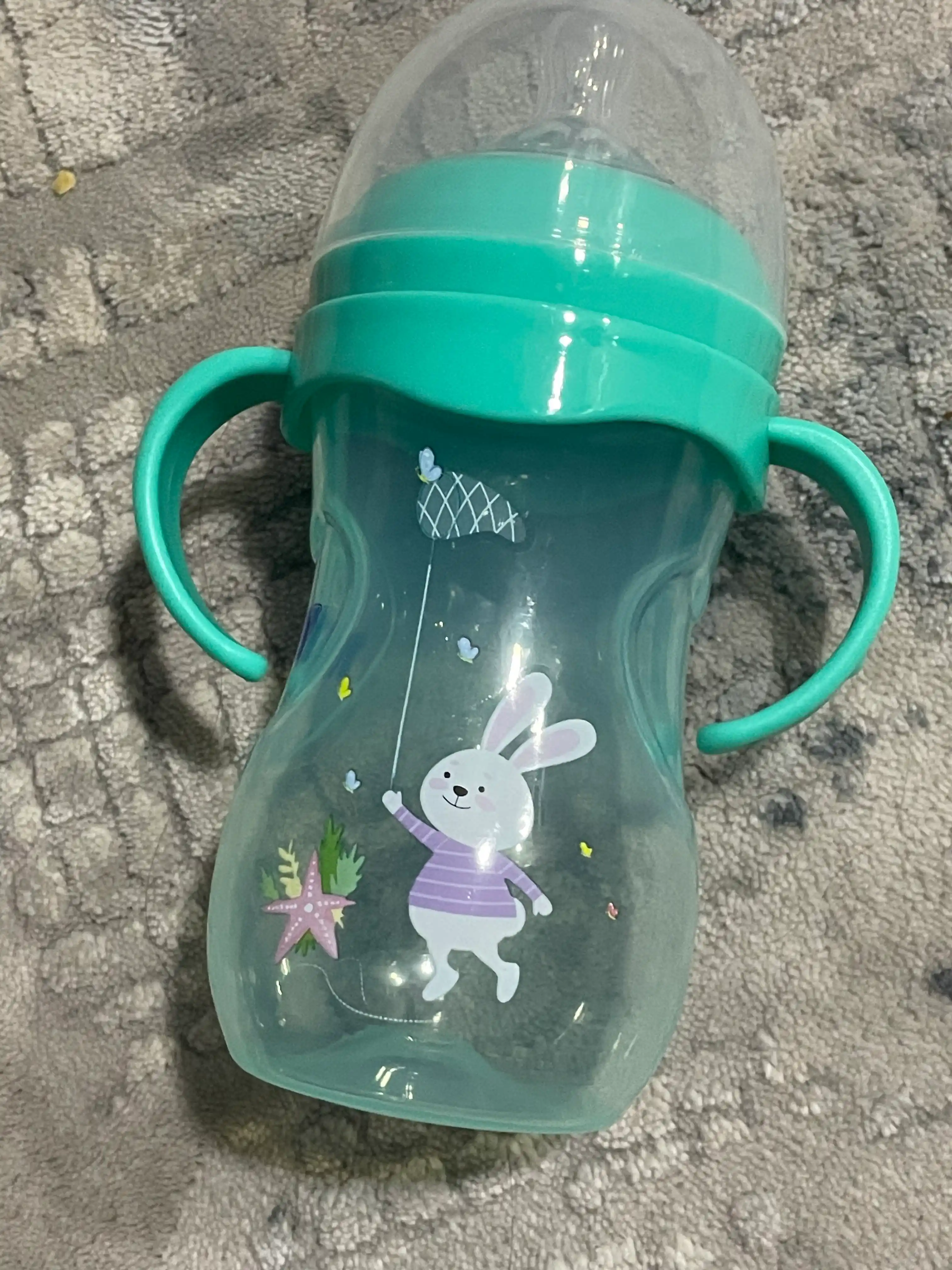 Kasha uchun bolalar butilkasi Teddy, to‘kilmaydi, ruchkali, 60, 125, 260, 330 ml