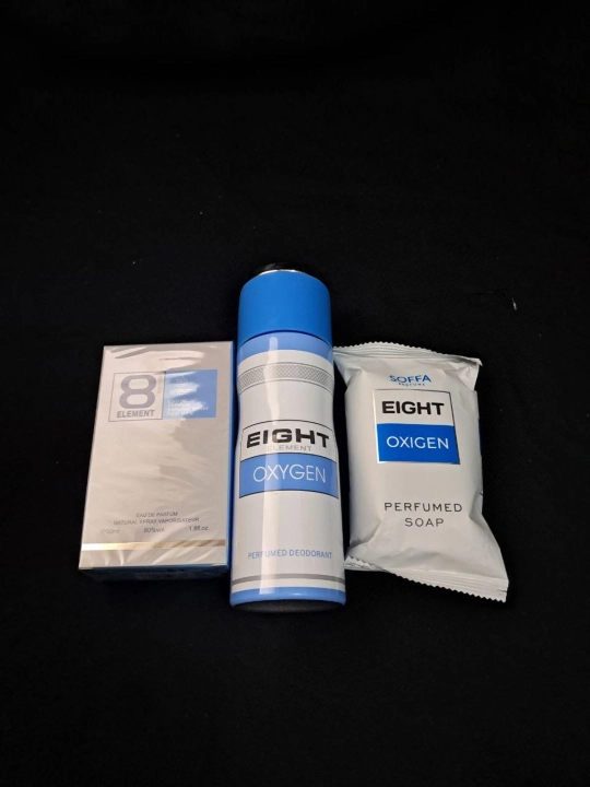 Erkaklar sovg‘a paketi, 3 tasi 1 da: atir + sovun + dezodorant + sovg‘a qutisi