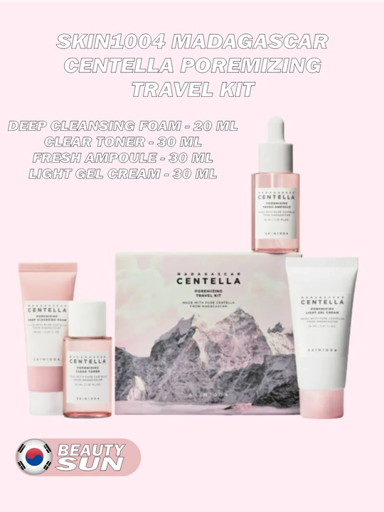 Sayohat uchun mini yuz parvarishi to'plami, SKIN1004, Madagascar centella travel