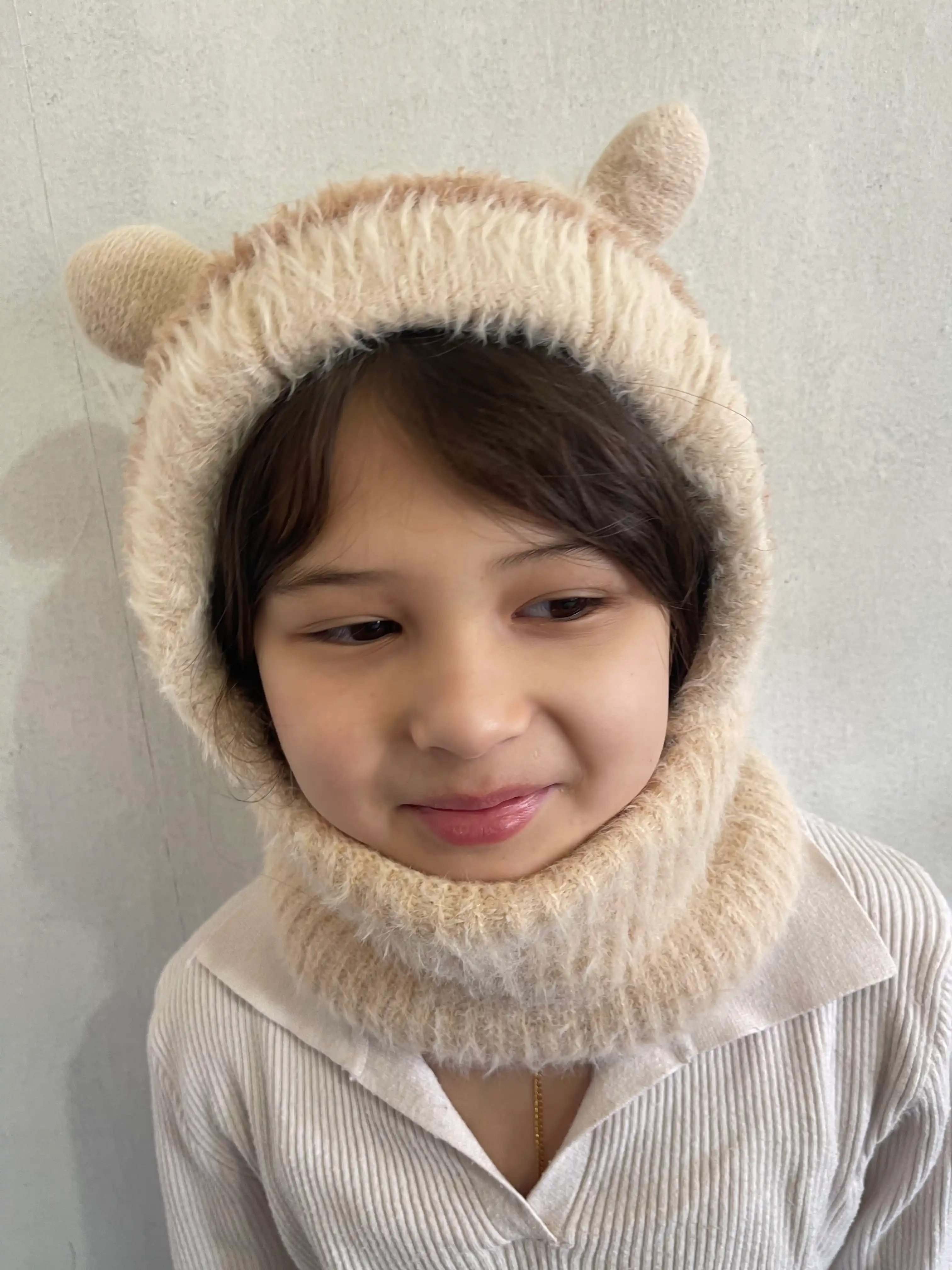 Шапка, шапка для девочек, шапка шарф, комплект шапка и шарф, 6–12 лет