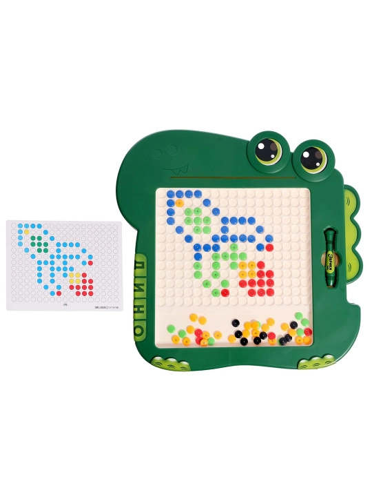 "Dinozavr" magnitli chizmachilik daftari, mozaika, 10 ta karta - 