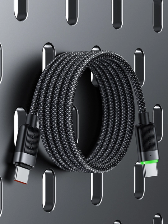 Magnit bilan o'ralgan type-C to type-C 60w fast charging, iPhone va Android telefonlari  - 