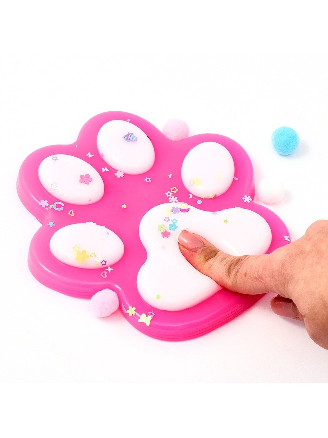 Squish stressga qarshi o'yinchoq "Mushuk panjasi" taba-panjasi, 13 sm, yaltiroq bilan