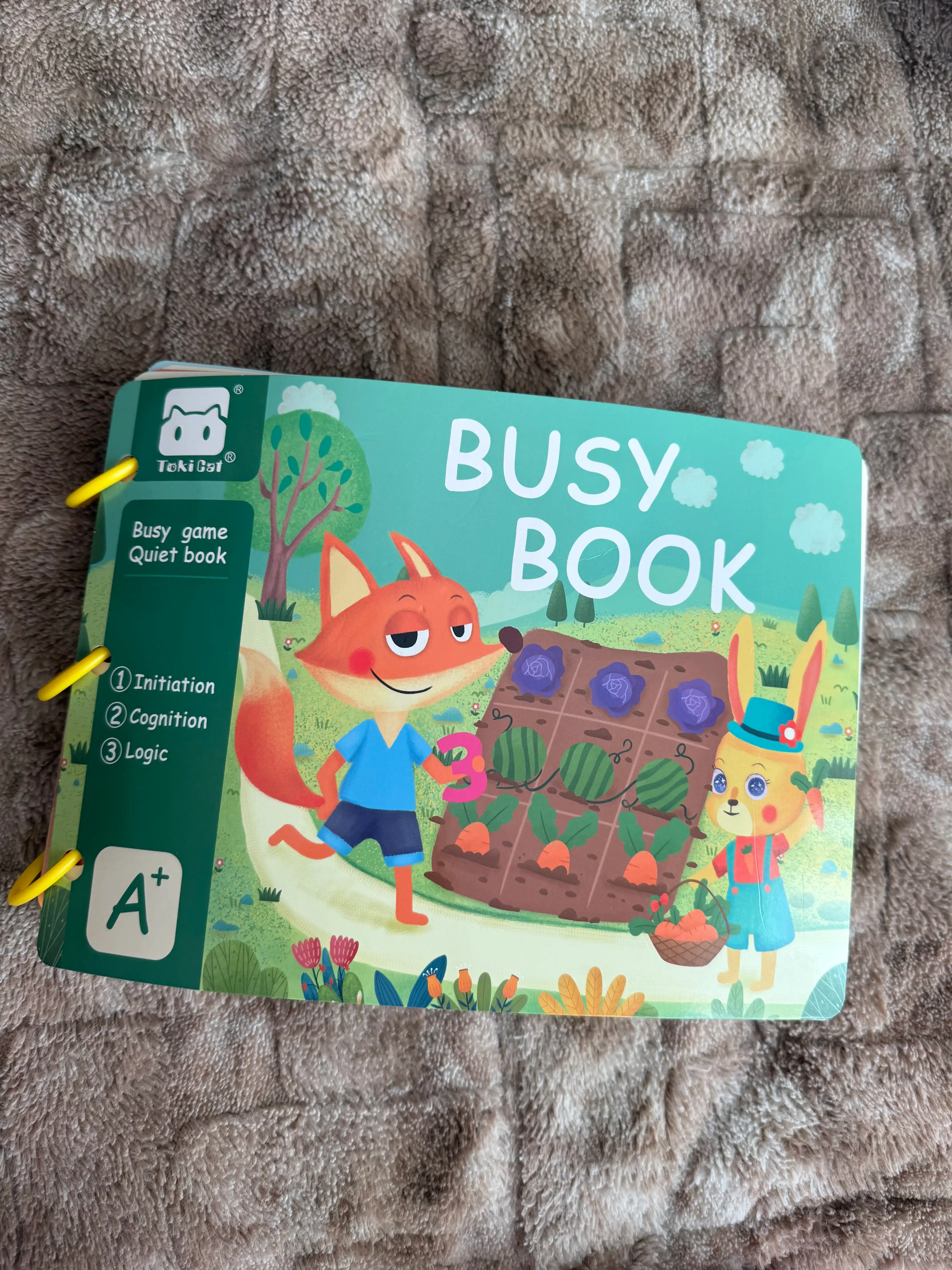 Развивающая книжка для детей BusyBook, Монтессори, липкий Бизибук на липучке