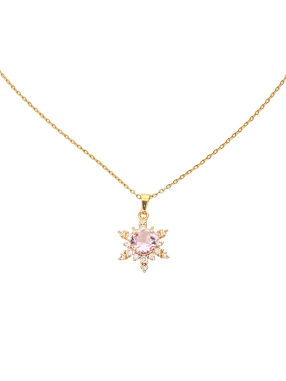 Ожерелье и цепочка в современном стиле — JEWEL16-JEWEL154-РОЗОВ