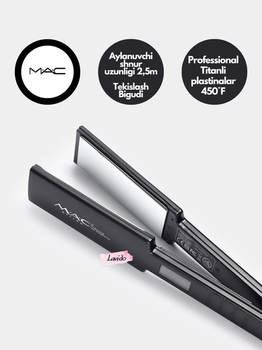 Professional dazmol, soch to‘g‘rilagich MAC Styler MC-5518A, MC-5519, LCD displeyli
