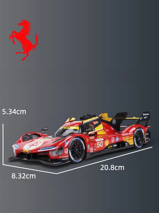 Ferrari 499P Le Mans No50 metall modeli 1:24, eshiklar ochiladi