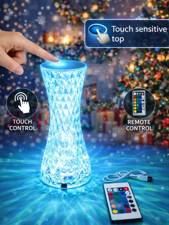 Boshqaruv pulti bilan sensorli RGB LED chiroq, dekorativ chiroq