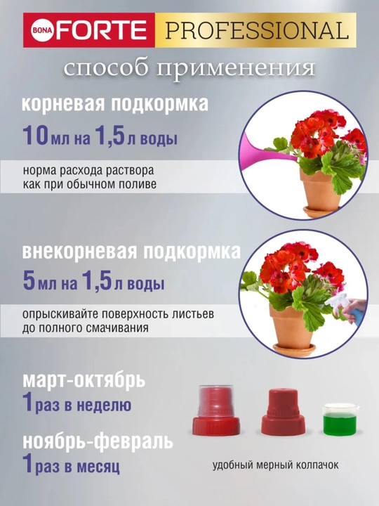 Удобрение Bona Forte для декоративно-цветущих растений (жидкое, концентрат)