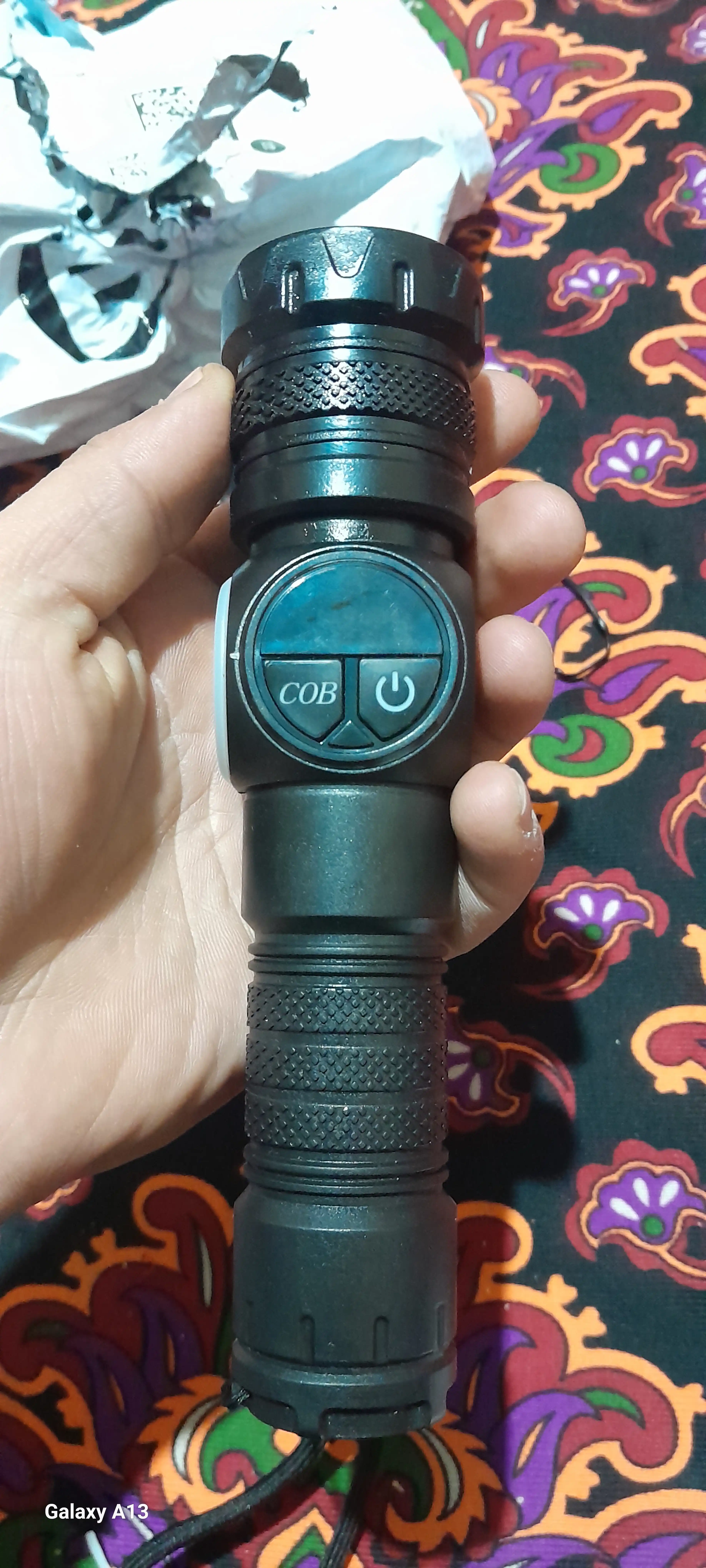 Qo‘l fonar LED, 5 rejim, PowerBank funksiyasi bilan