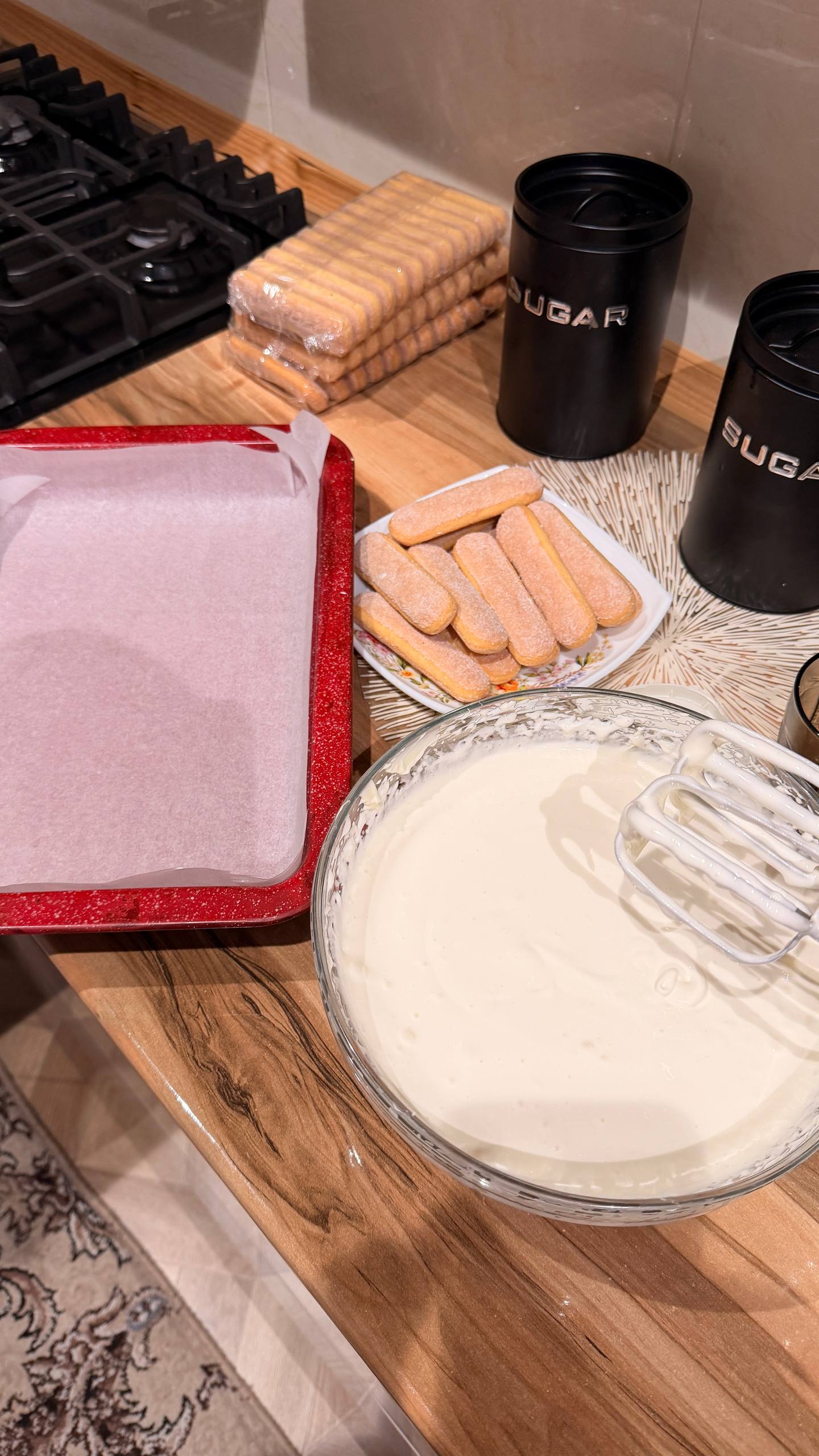 Pechenye shakarli Savoiardi Bonomi Ladyfingers tiramisu uchun biskvit pechenyesi