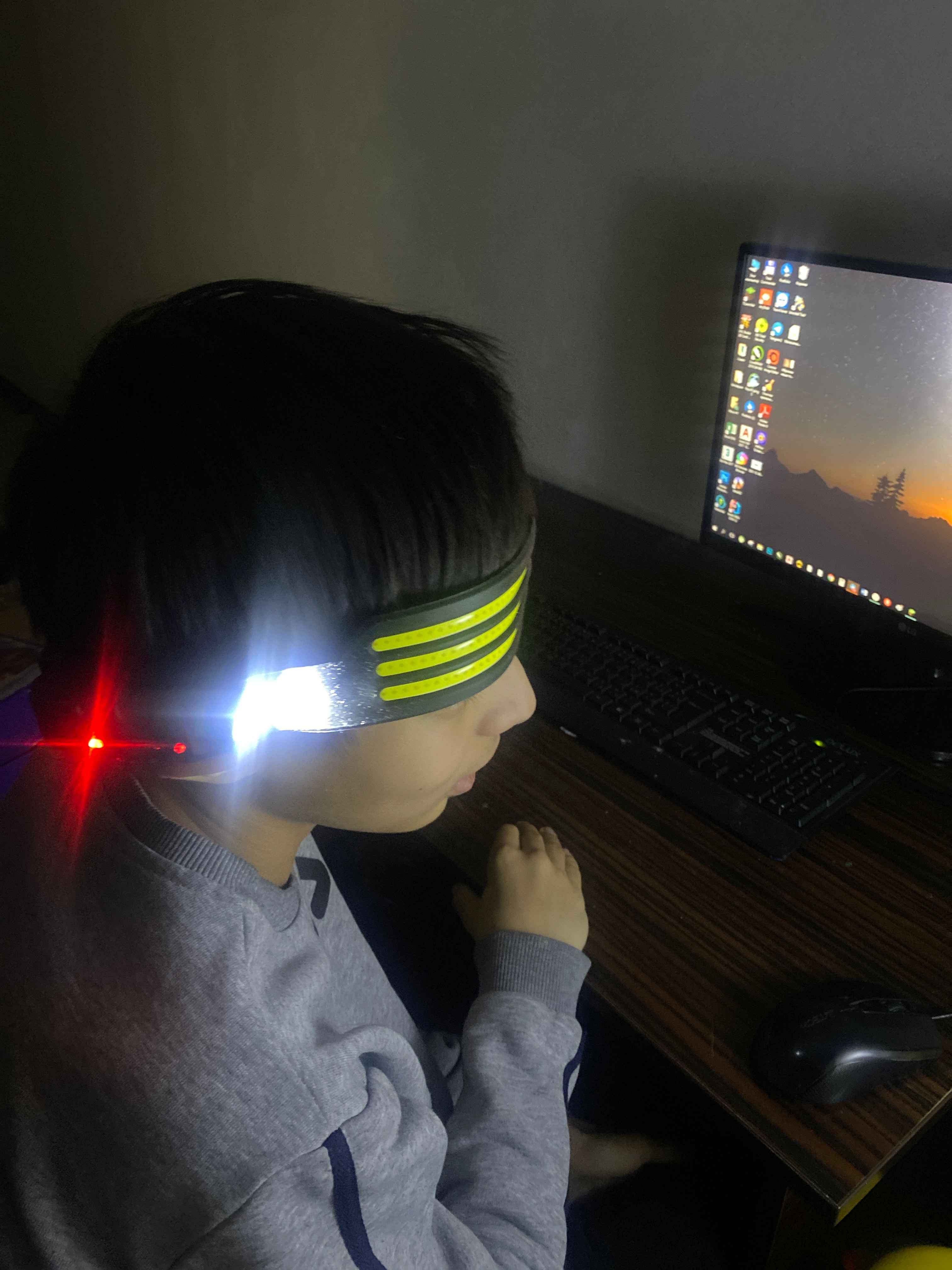 Yorqin bosh fonar, 5 rejim, boshga o'rnatiladi va sensor boshqaruvi, Type C