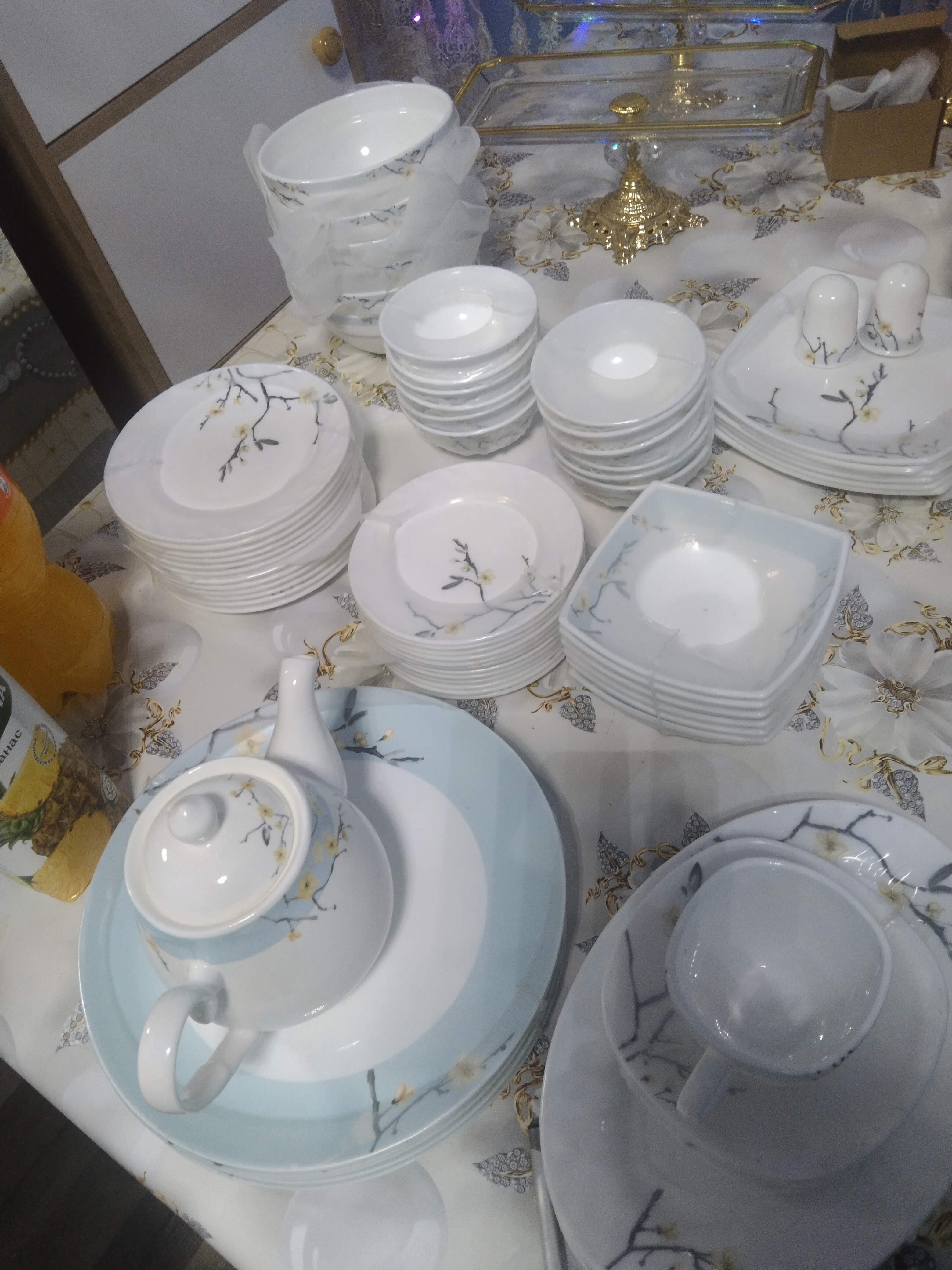 96 штук, набор столовой посуды, посуда для кухни
