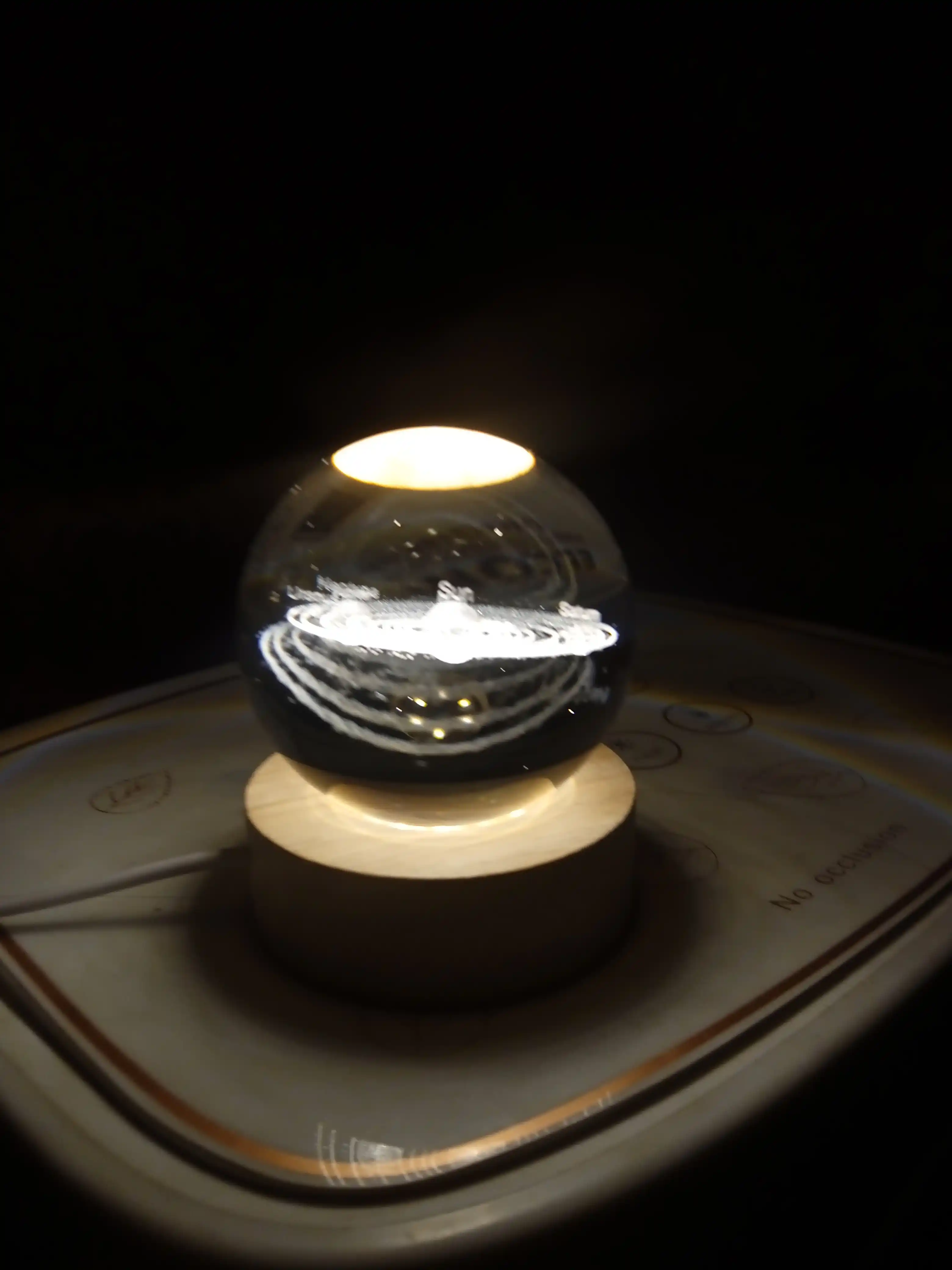 Хрустальный шар ночник 3D, антистресс, настольный светильник, лампа LED, для детей, 6 см