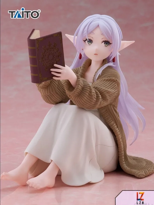 Kitob o‘qiyotgan elf qizcha figurkasi, anime uslubida, Taito, 13 sm - 