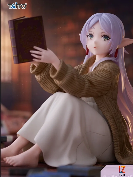 Kitob o‘qiyotgan elf qizcha figurkasi, anime uslubida, Taito, 13 sm