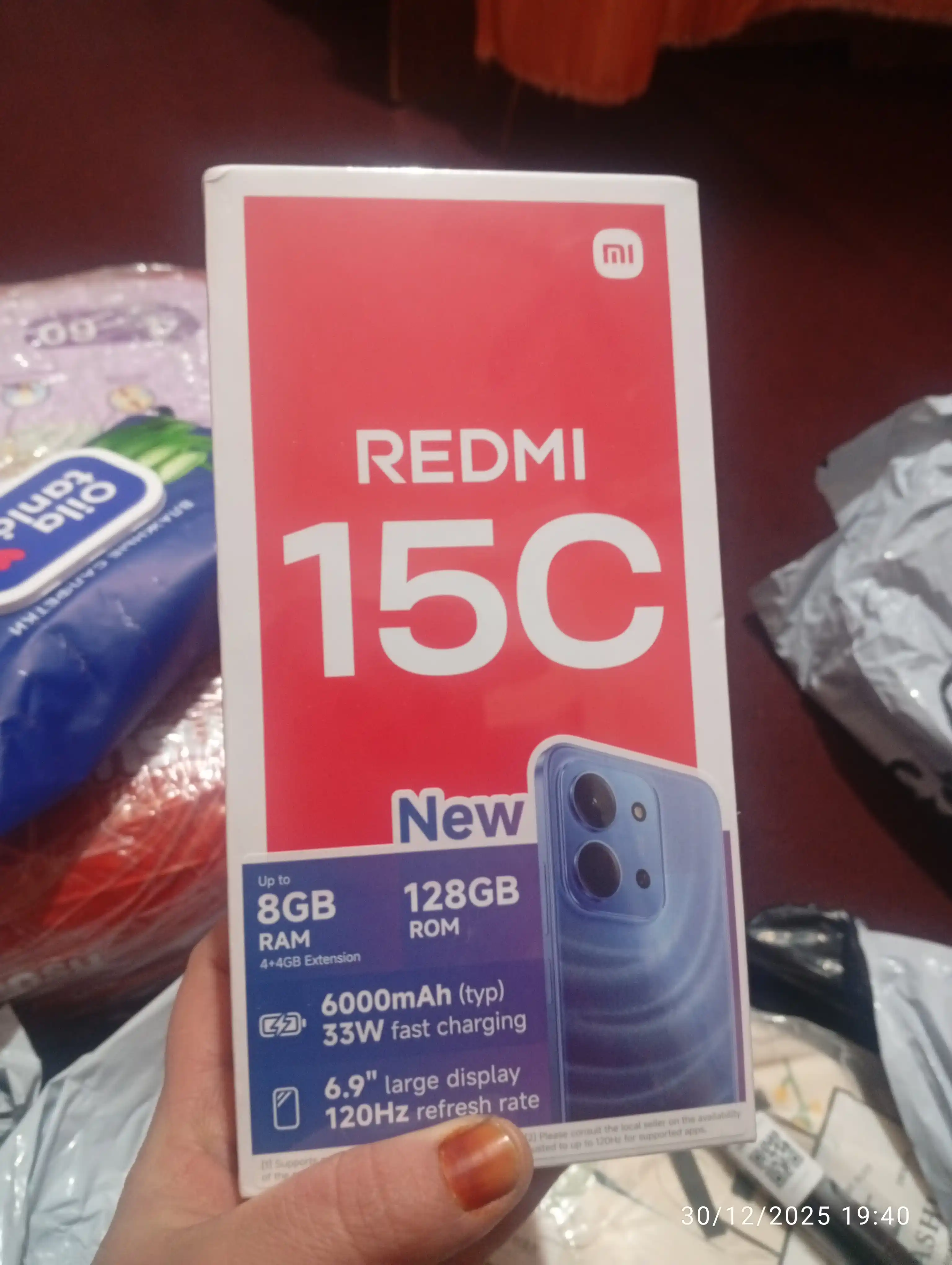 Смартфон Redmi 15C, 8/256Гб, 6000мА/ч, 6.9"дисплей, 50 МП камера с ИИ, 33 Вт