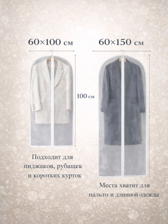 Чехол для одежды, защитный чехол от пыли, органайзер для одежды, чехол для одежды с молнией