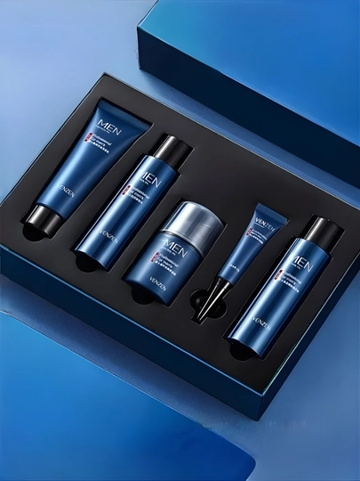 VENZEN MEN Control Oil — набор для ухода за лицом для мужчин, 5 предметов