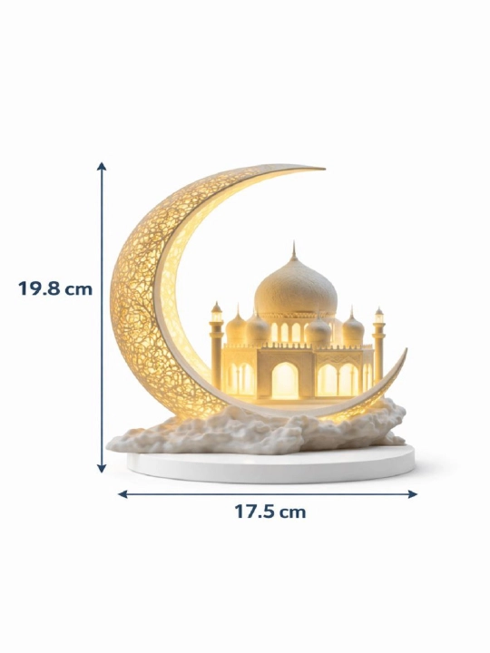 Ramazon uchun oy va masjid shaklidagi 2D akril dekor