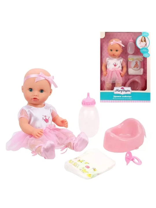 Funktsional Meri Poppins "G'amxo'rlik darslari" balerina qo'g'irchog'i, 36 sm